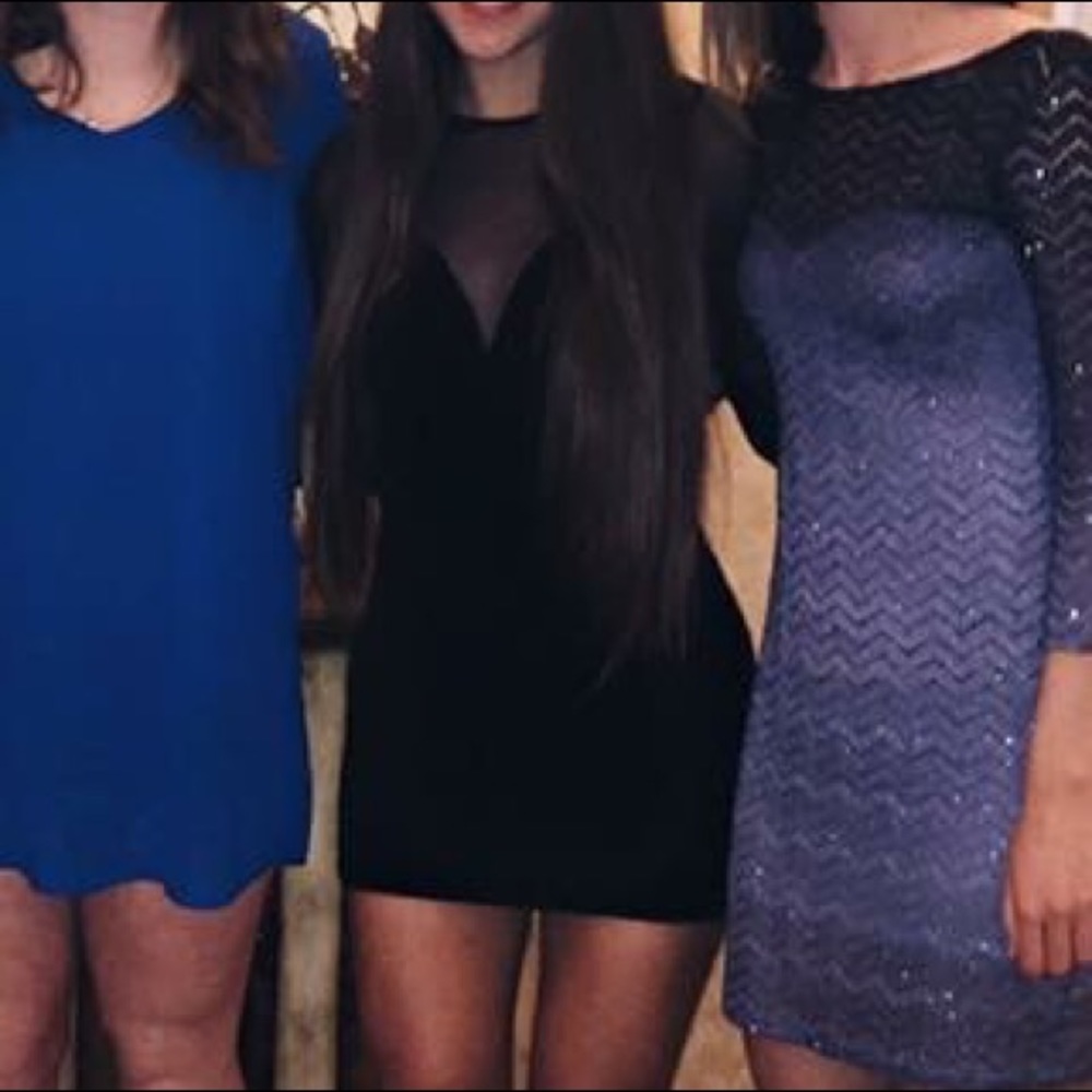 F21 Velvet Mesh Dress